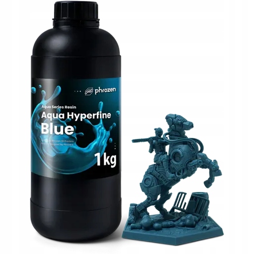 Uv pryskyřice Phrozen Aqua Hyperfine Blue Modrá 1 kg 1 l pro 3D tiskárnu