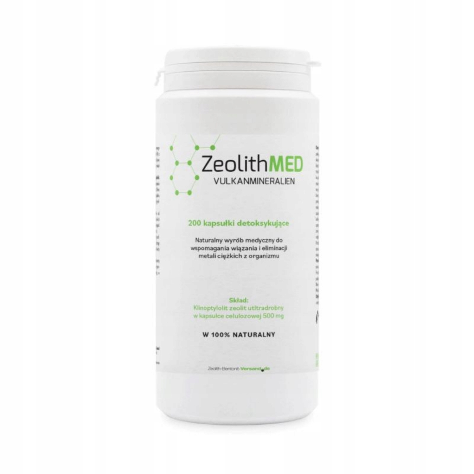 ZeolithMED Kapsułki Zeolit Bentonit Detoks Jelita Wyrób Medyczny 200 kaps