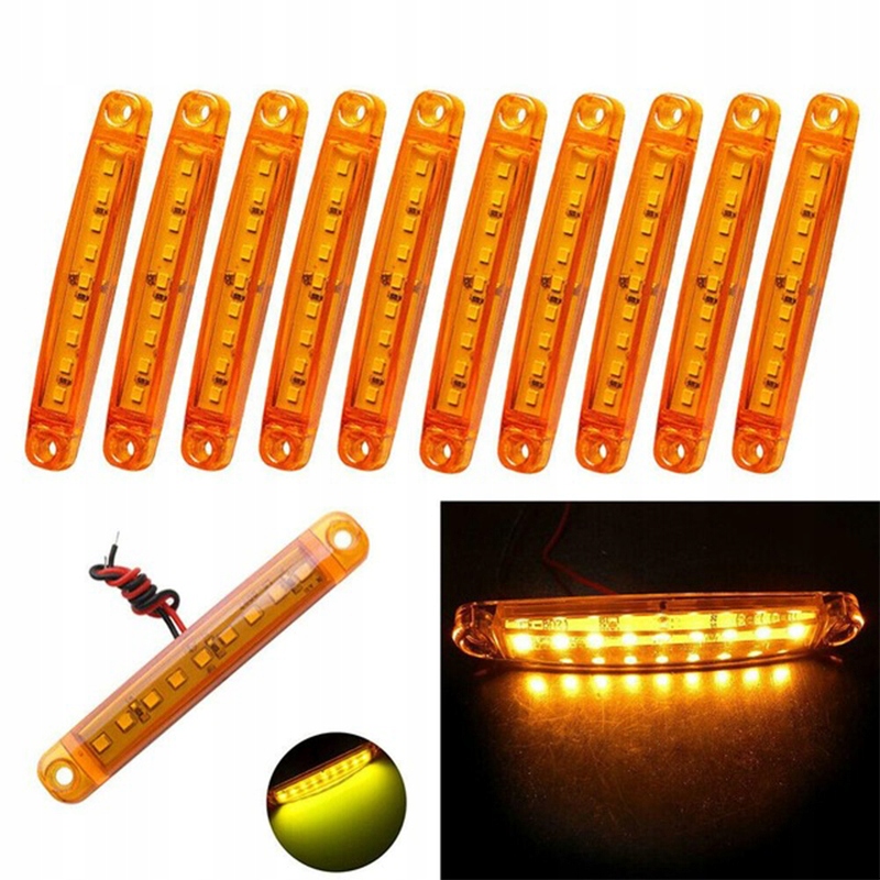 10 SZT LAMPKI ŚWIATŁO OBRYSOWE OBRYSÓWKI 9 LED Źródło światła LED