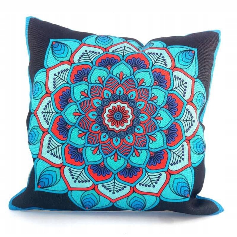 

Poszewka na poduszkę orientalna niebiesko-czerwona