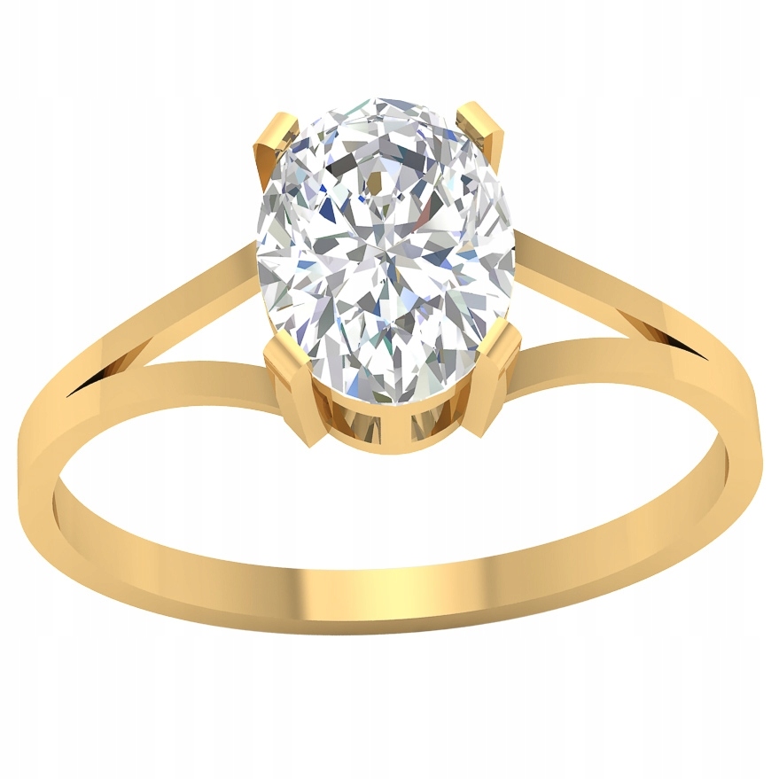 Prstýnek S Velkou Zirkonií Zlato 585 Nádherný