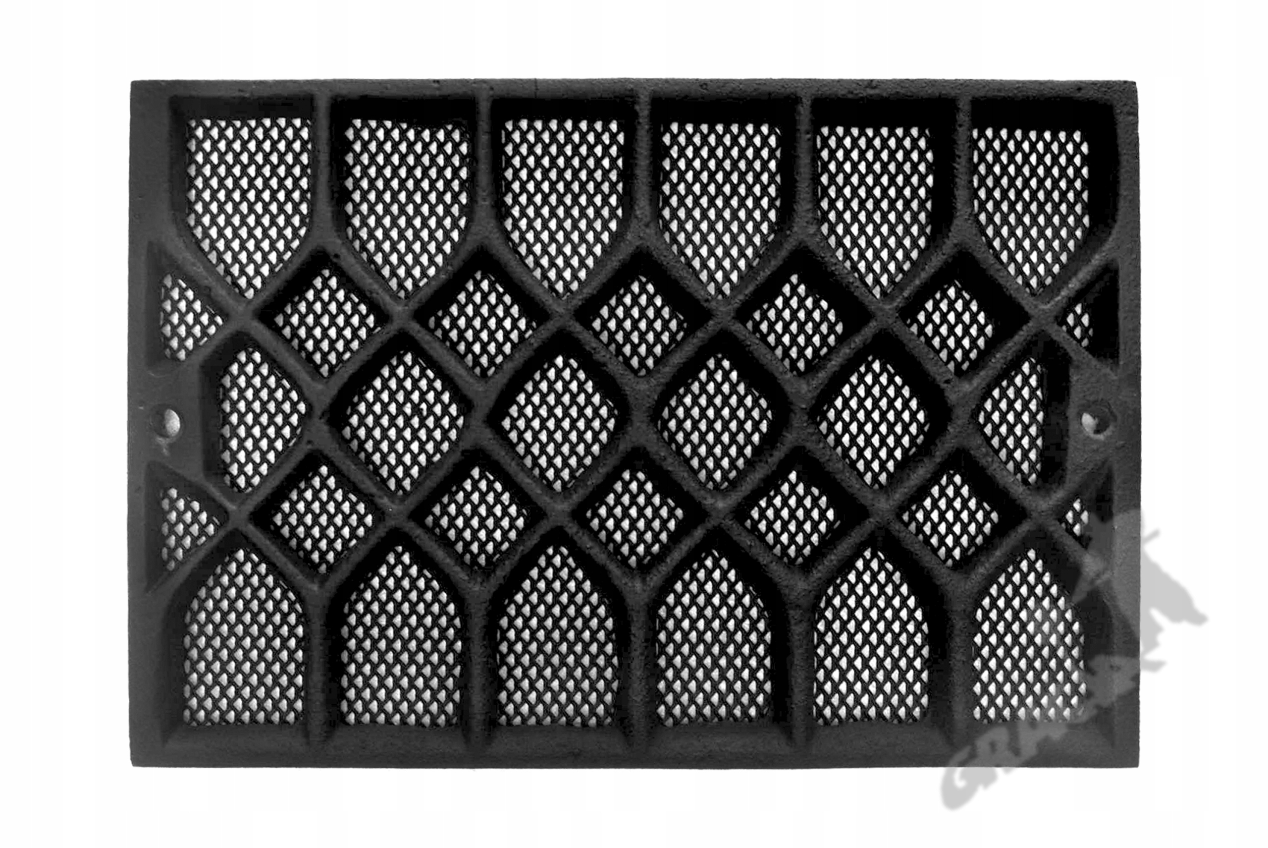 Kratka Wentylacyjna Nr 11A Z Siatką Prostokątna Mała Żeliwna Retro