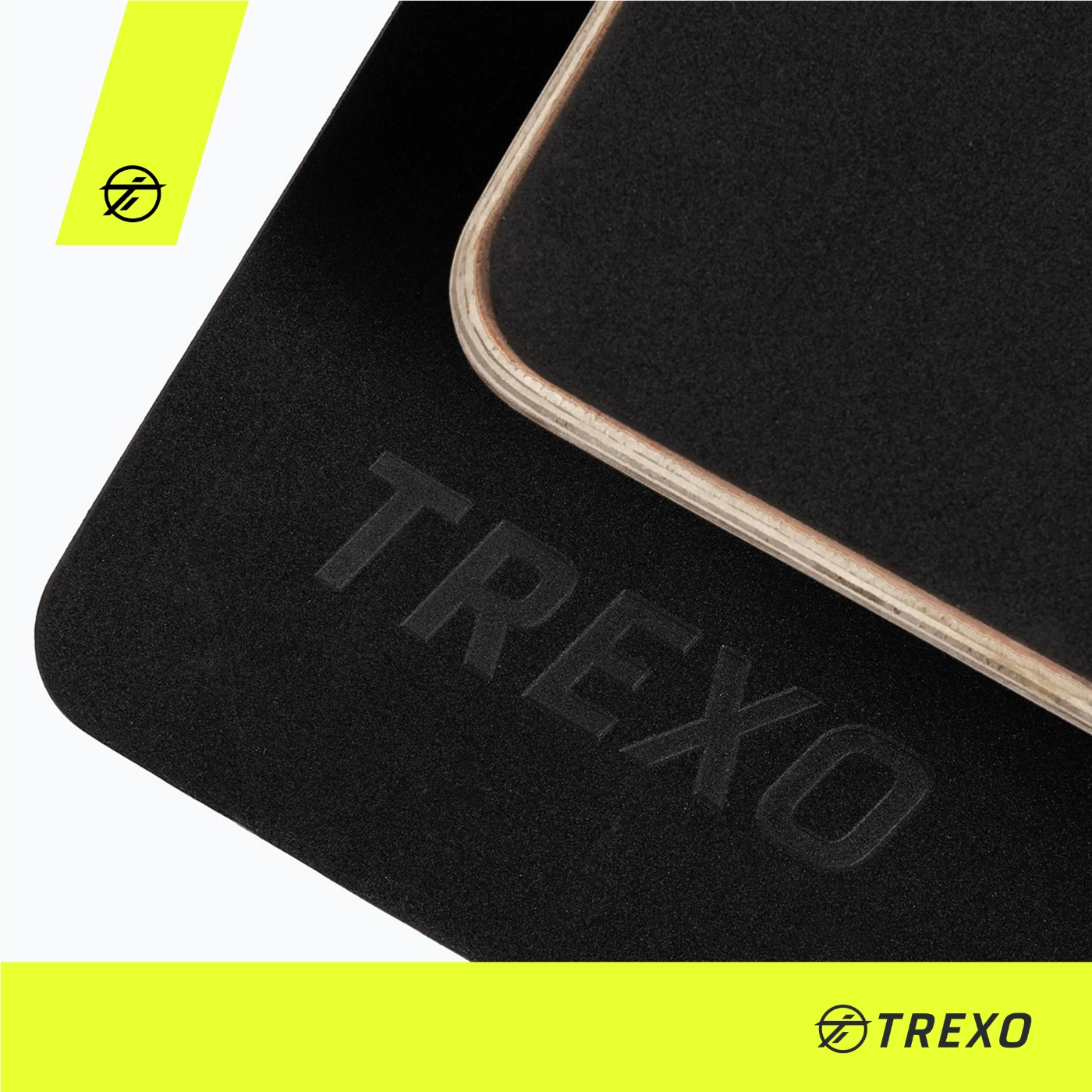 Deska do balansowania + mata TREXO PP01 czarny 50x36x8cm Antypoślizgowa Szerokość deski 35 cm