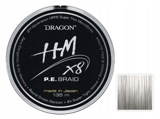 Dragon Plecionka Hm X8 P.e. Braid Toray 0,08mm 135m 6,8kg