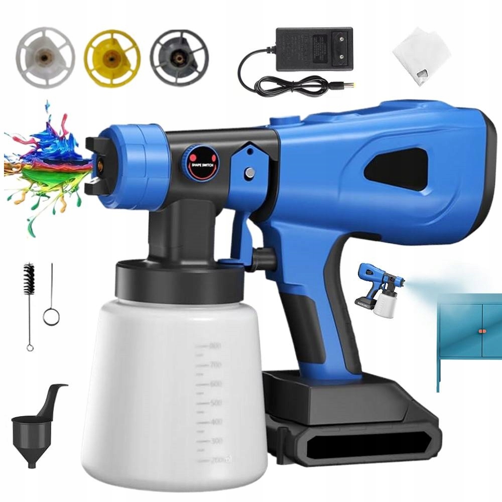 Akumulátorová Stříkací Pistole S 3 Tryskami, 1000 ML