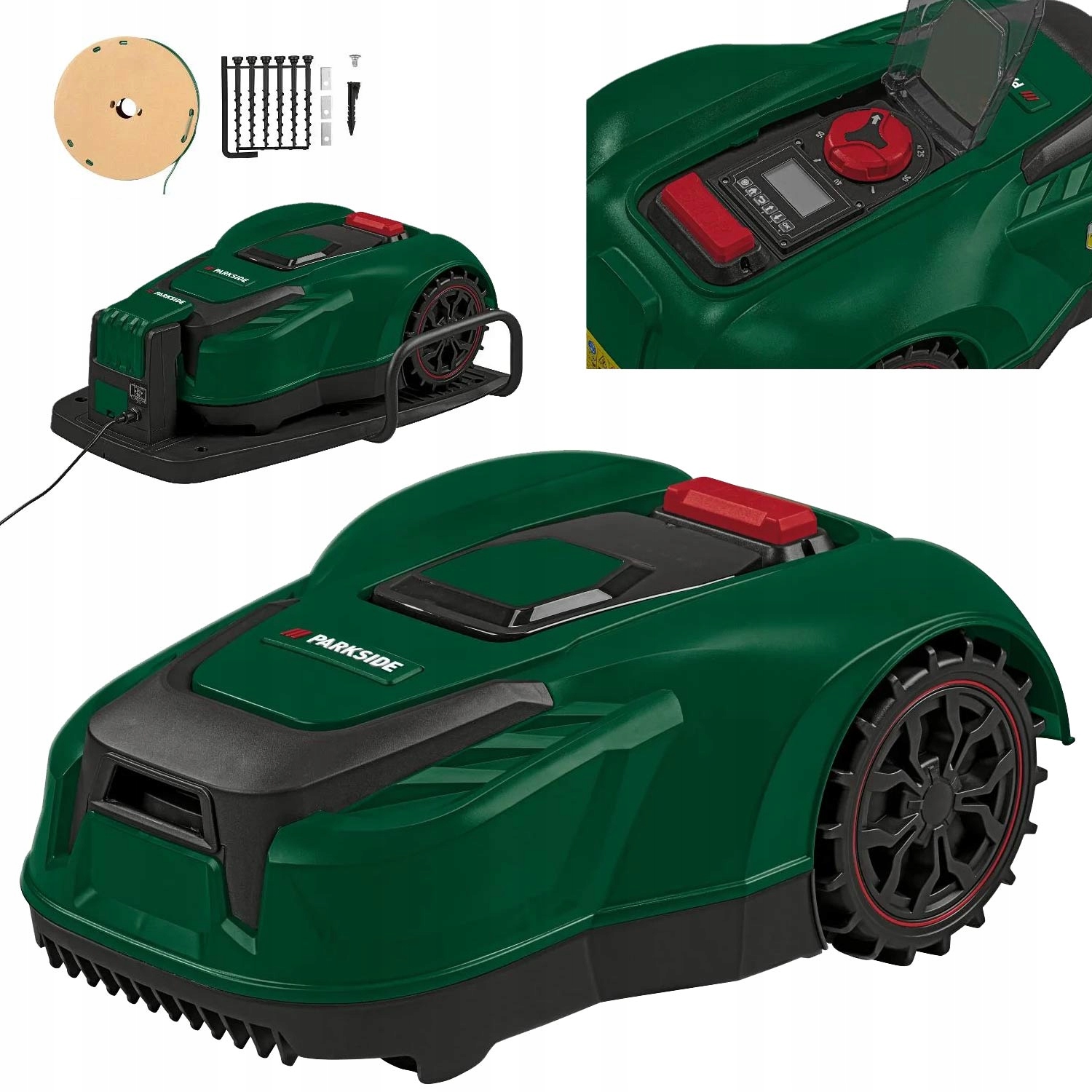 Robotická Kosačka Parkside Pamrs A1 20V 4 Ah 1000 M2 Wi-fi Sada Príslušenstvo