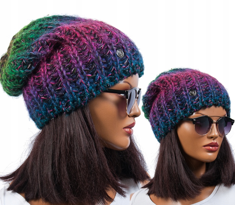 

Beanie Hat Zimowa Czapka Damska Smerfetka Ciepła