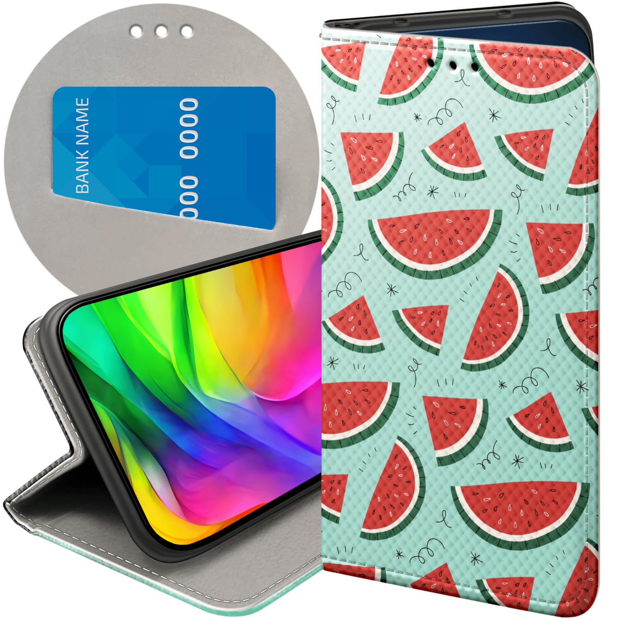 Etui Z Klapką Do Xiaomi Redmi Note 9T Owoce Arbuz Ananas Cytryny