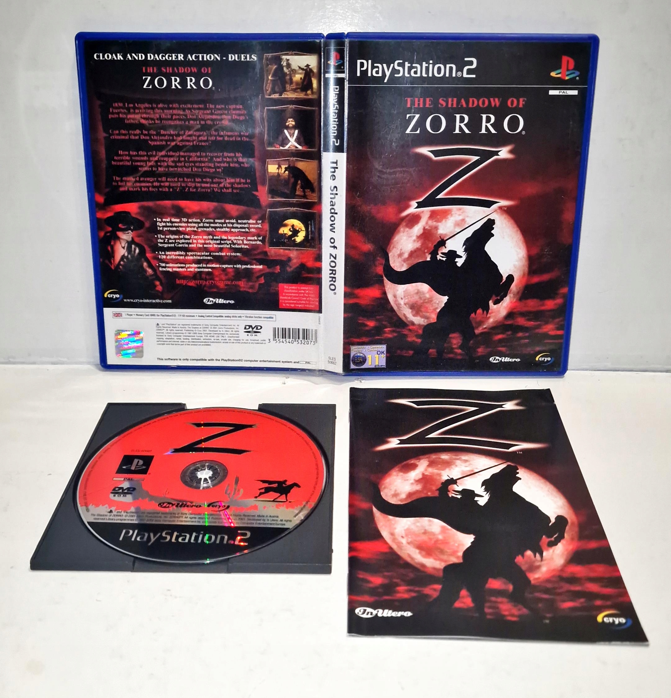 Gra The Shadow of Zorro PS2 3XA CZYTAJ OPIS !!!