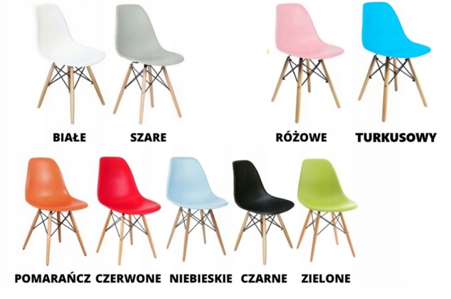 01 KRZESŁO DSW biurowe NOWOCZESNE salon KUCHNIA 4 Montaż meble do samodzielnego montażu