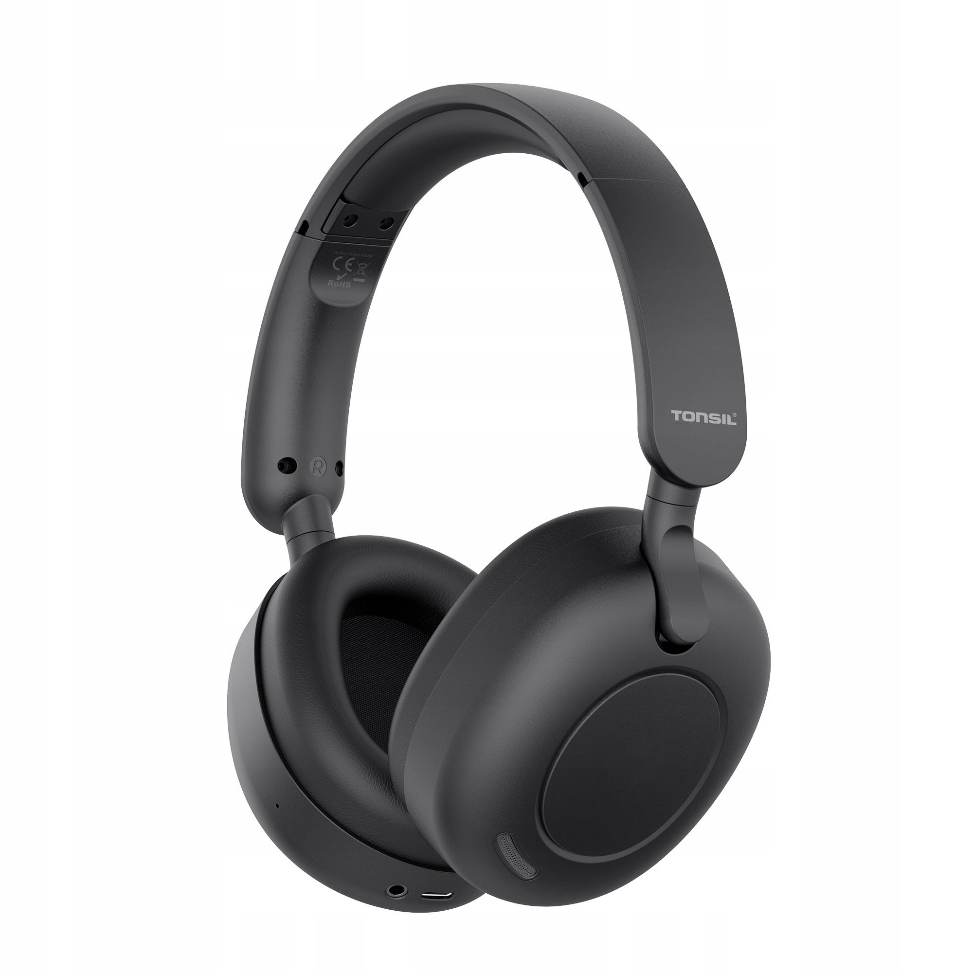 Zdjęcia - Słuchawki TONSIL  Bezprzewodowe  R50BT Hybrydowe Anc Nauszne Bluetooth Czarn 