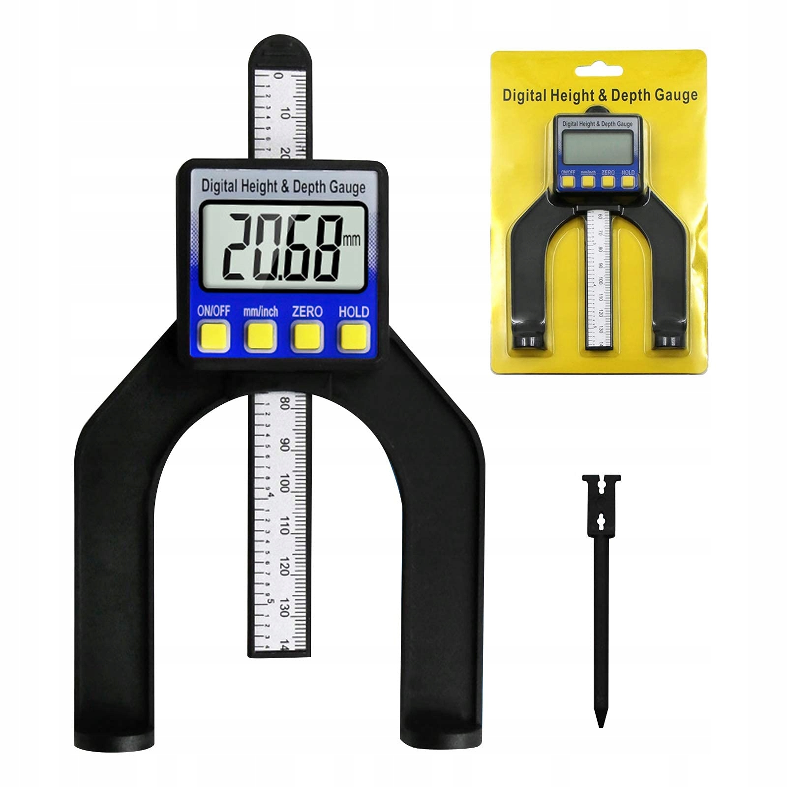 RUIZHI Cyfrowy Miernik Głębokości Wysokości 0-85 mm LCD Do Drewna — miniatura 7