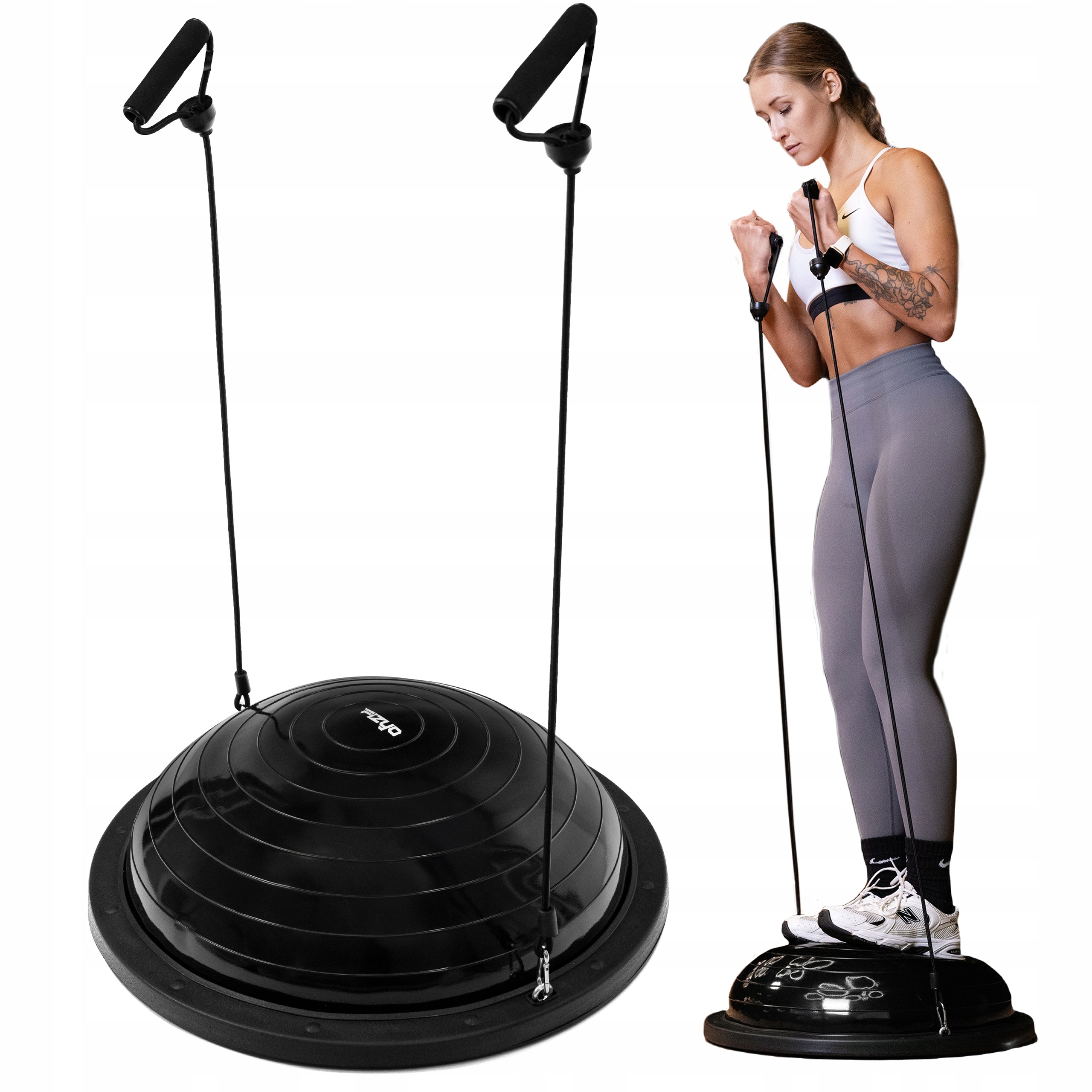 Balanční platforma Fizyo Půlmíč Trenér rovnováhy Pumpička a lanka