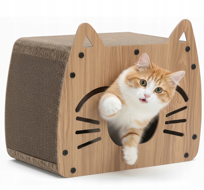 Levně Pro Kočky Mdf Kartonový Pelíšek Velký Škrabací Krabička Do Domku