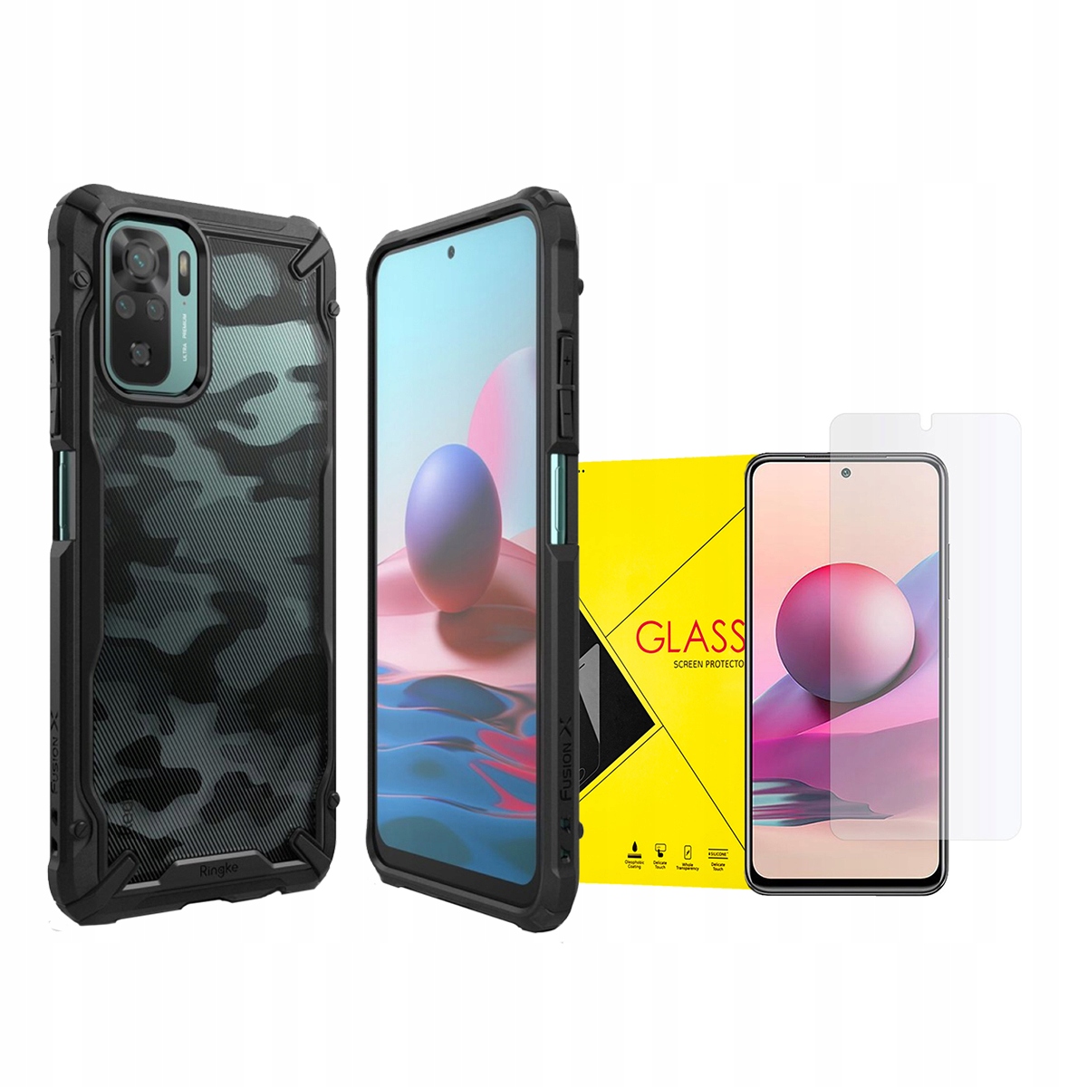 

Ringke Etui Do Redmi Note 10/10S + Szkło Hybrydowe