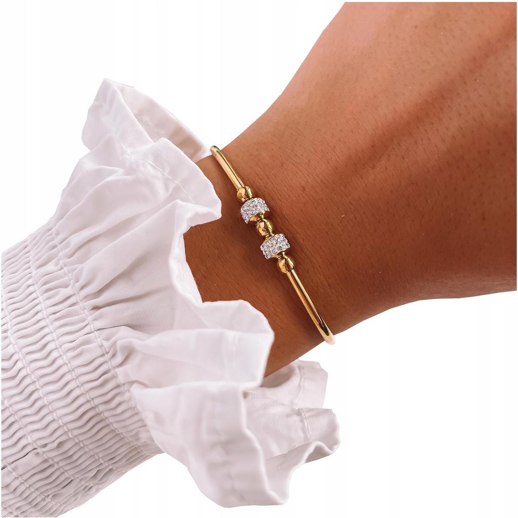 

Bransoletka Stal Chirurgiczna Obręcz Kryształki