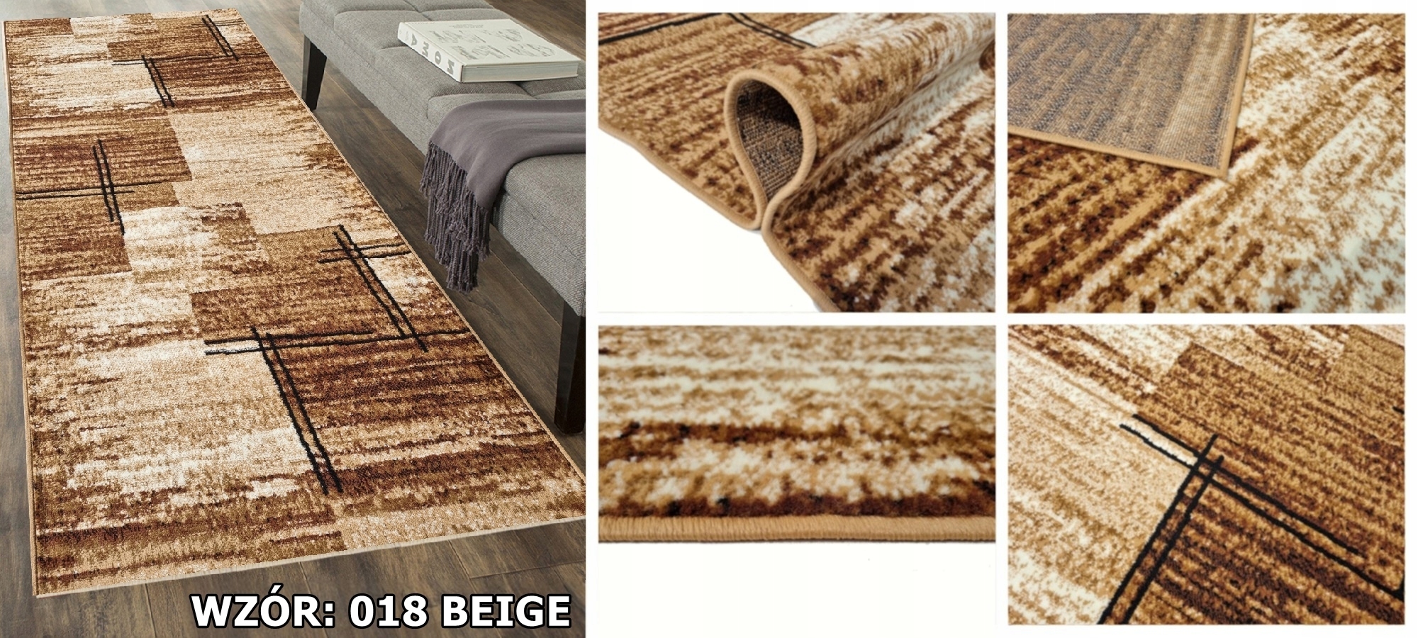 CHODNIKI SOLIDNE MIĘKKIE SZER. 80CM NOWOCZESNE NA METRY RÓŻNE MODNE WZORY Długość (cm) 9999 cm