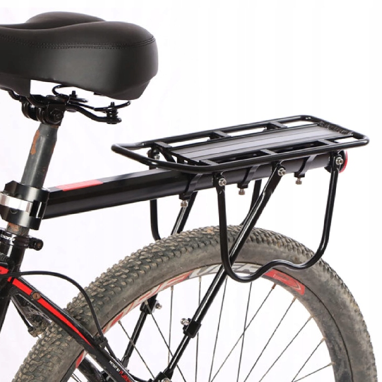 UNIWERSALNY BAGAŻNIK ROWEROWY TYLNY ALUMINIOWY NA ROWER WYTRZYMAŁY 50KG Model Bagażnik Rowerowy Tylny
