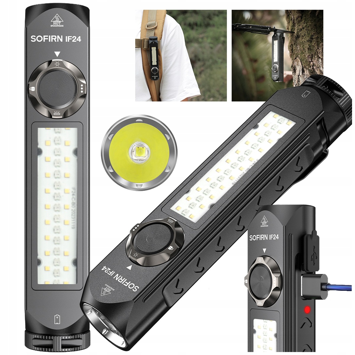 Latarka Led Sofirn IF24 2000 lm Rgb Usb-c IP66 18650 Magnetyczna Edc