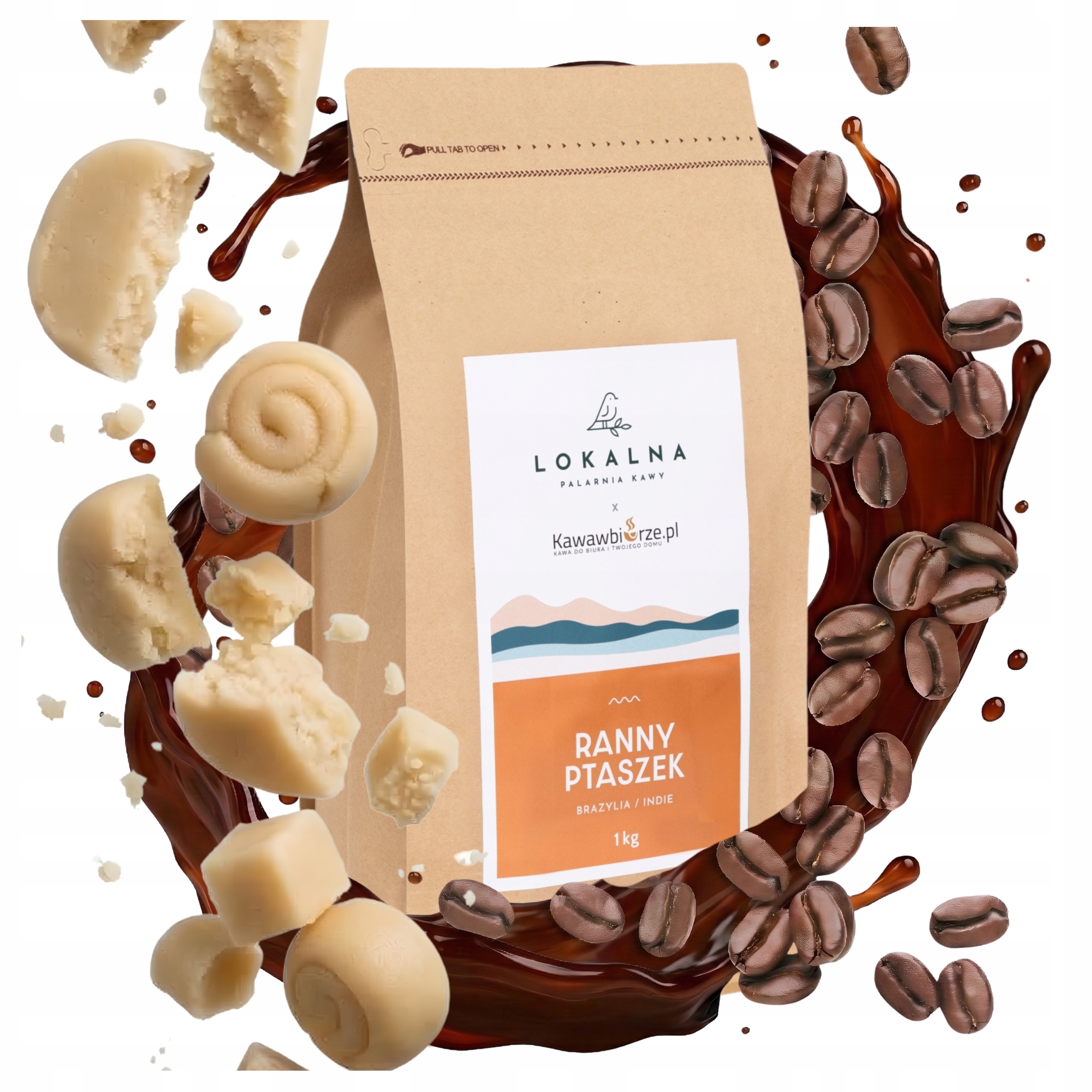 Kawa Ziarnista 1kg Arabica 60% Robusta 40% Smakowa Brazylia Wyrazista 1 kg