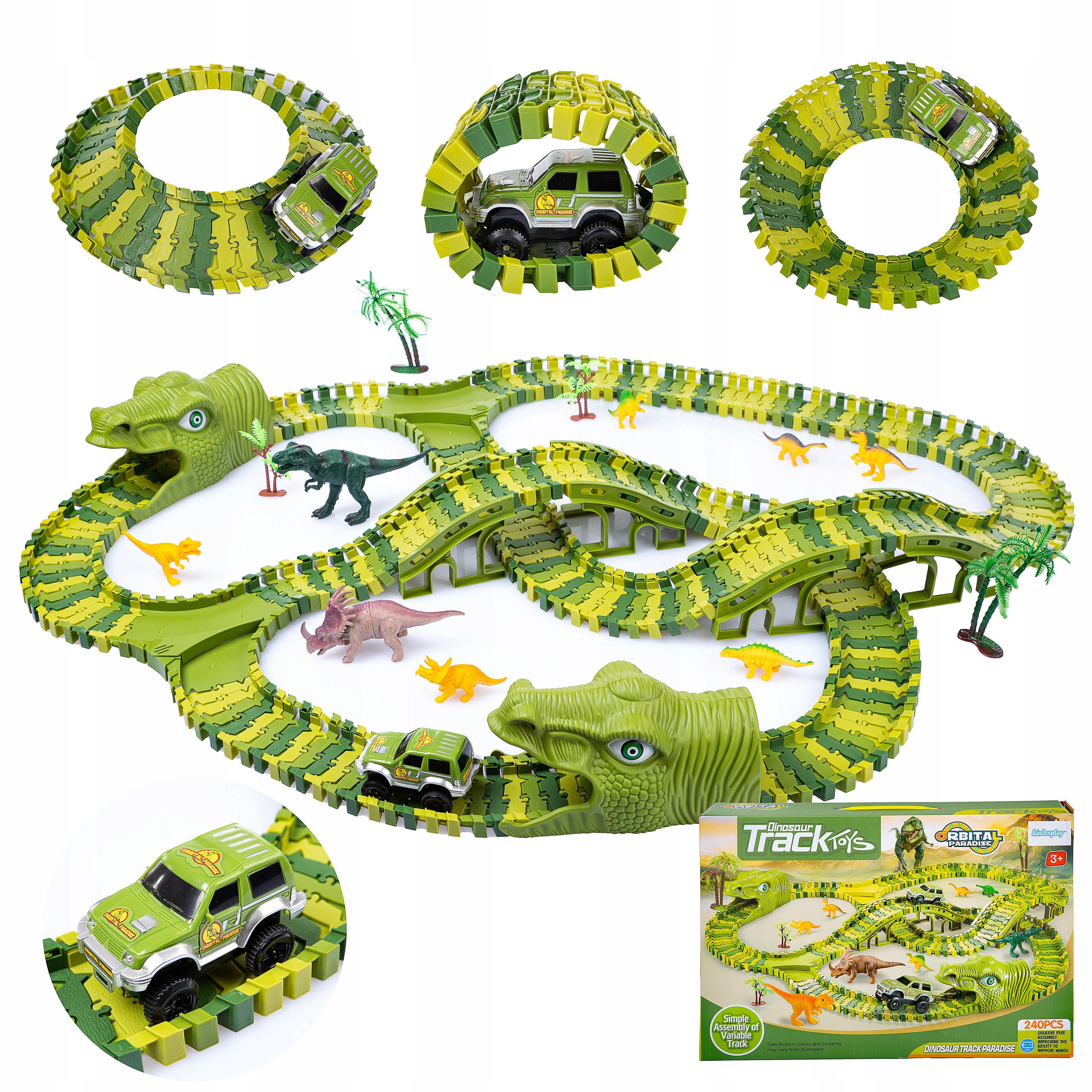 

Tor Wyścigowy Dinozaur Dino Park Duży 240 El