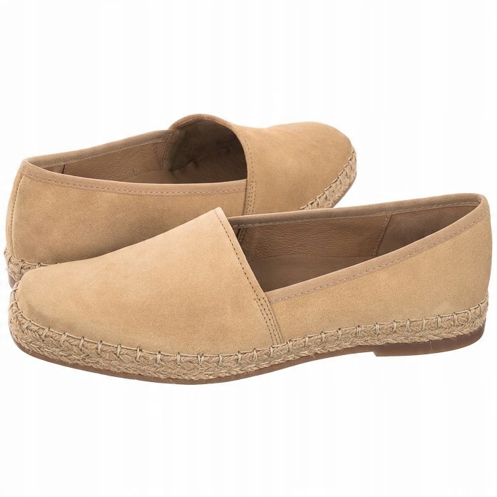 

Buty Damskie Espadryle Skórzane Ryłko Beżowe E1NC9