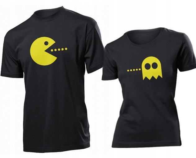 

Koszulki dla par Pacman I Duszek Komplet S