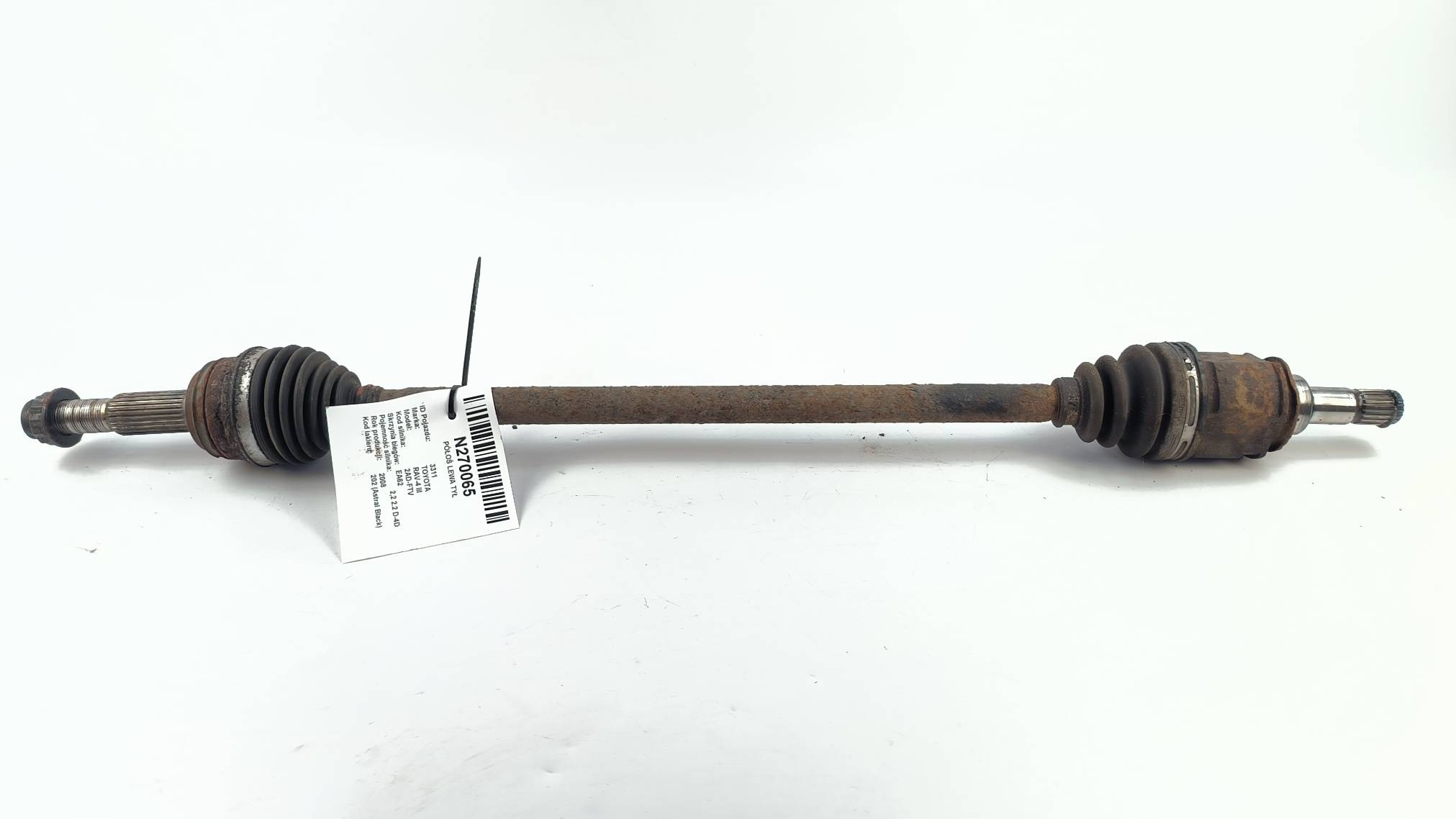 semi-axis left rear part 2.2 D-4D TOYOTA RAV-4 III