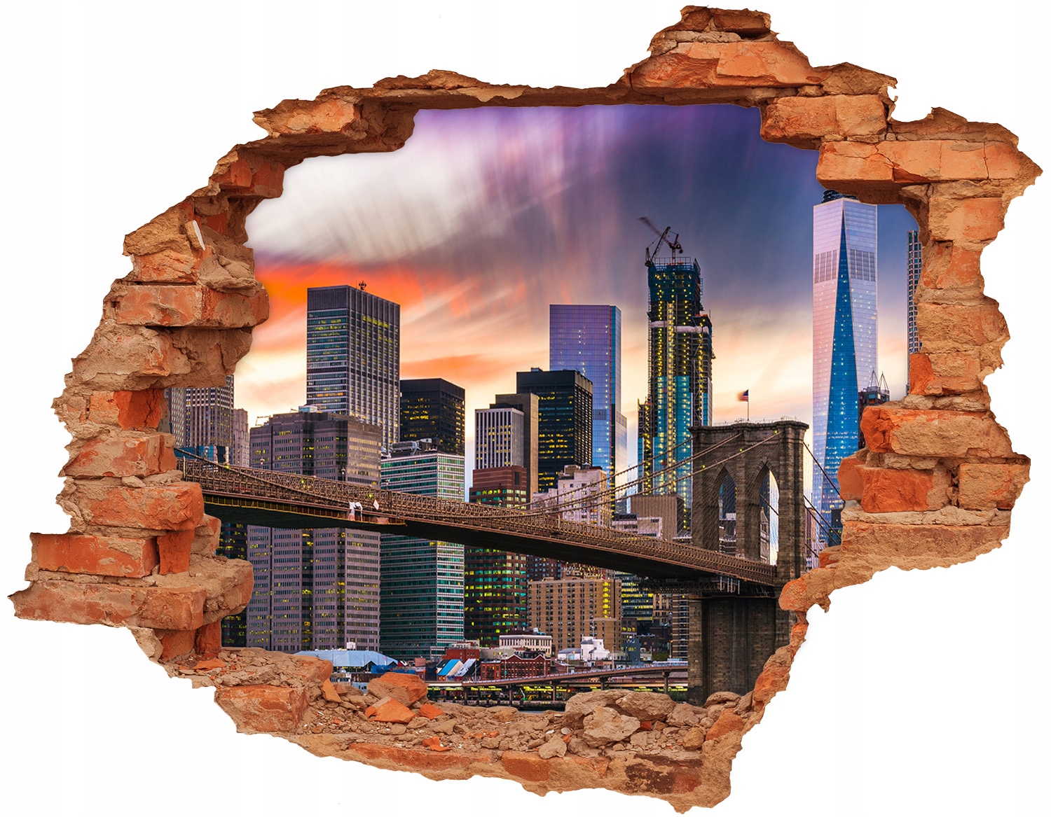 

Fototapeta dziura na ścianę 3d Manhattan Nowy Jork