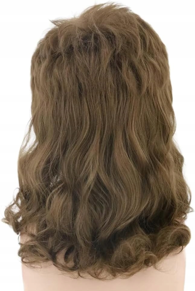 Pánská Paruka Ve Stylu 80. Let, Vlnitá, K Kostýmu Rockeru, Délka 40 CM