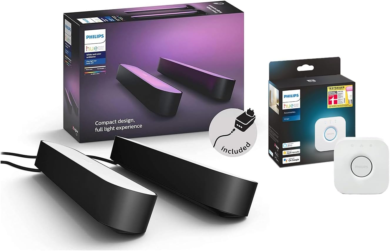 Philips Hue Play Light Bar 2-balení Černý, Ambiance Philips Hue Mostek