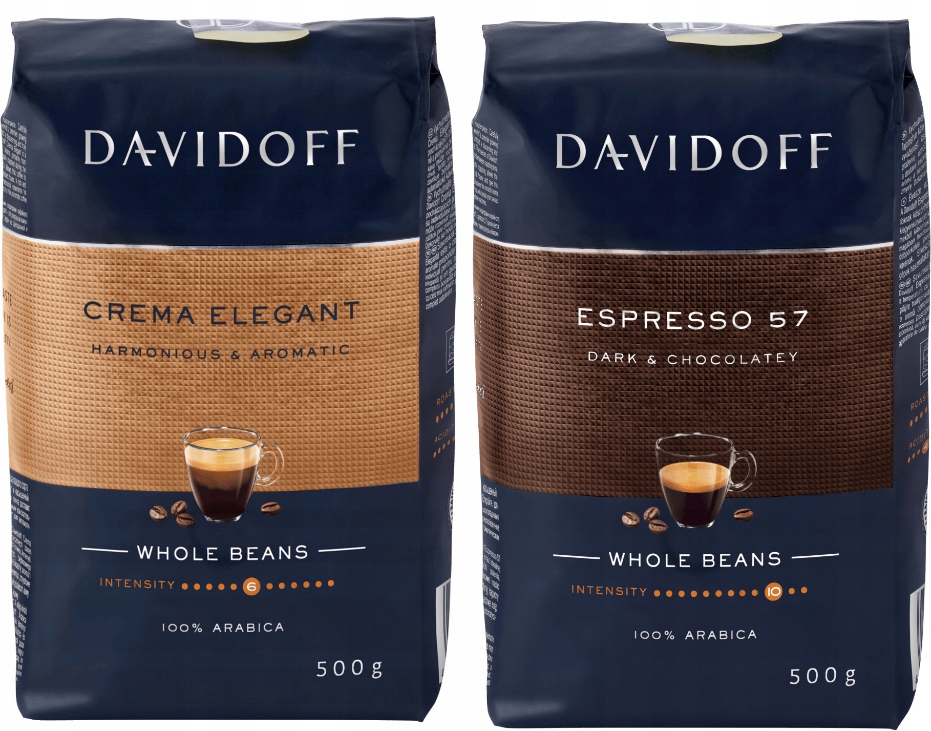 Levně Davidoff Set Káva Crema A Espresso Zrněná 2x 500g