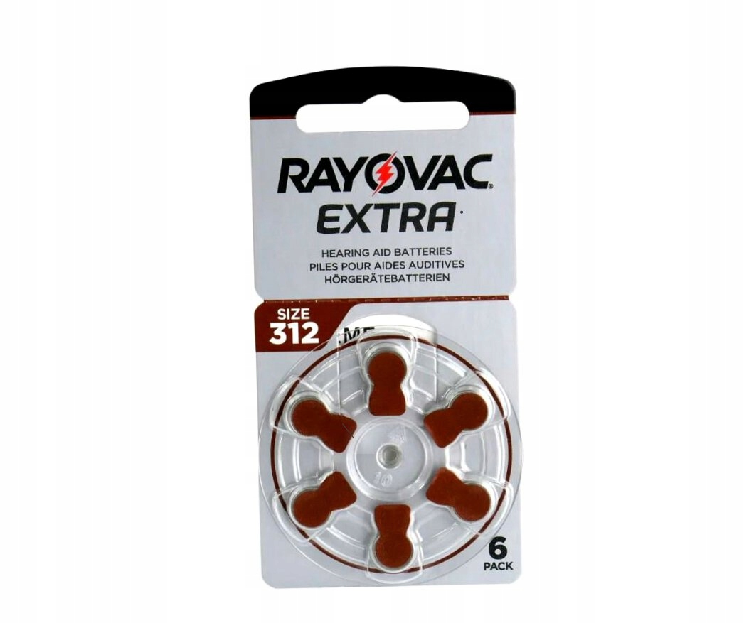 *Baterie aparatów słuchowych Rayovac Extra 312