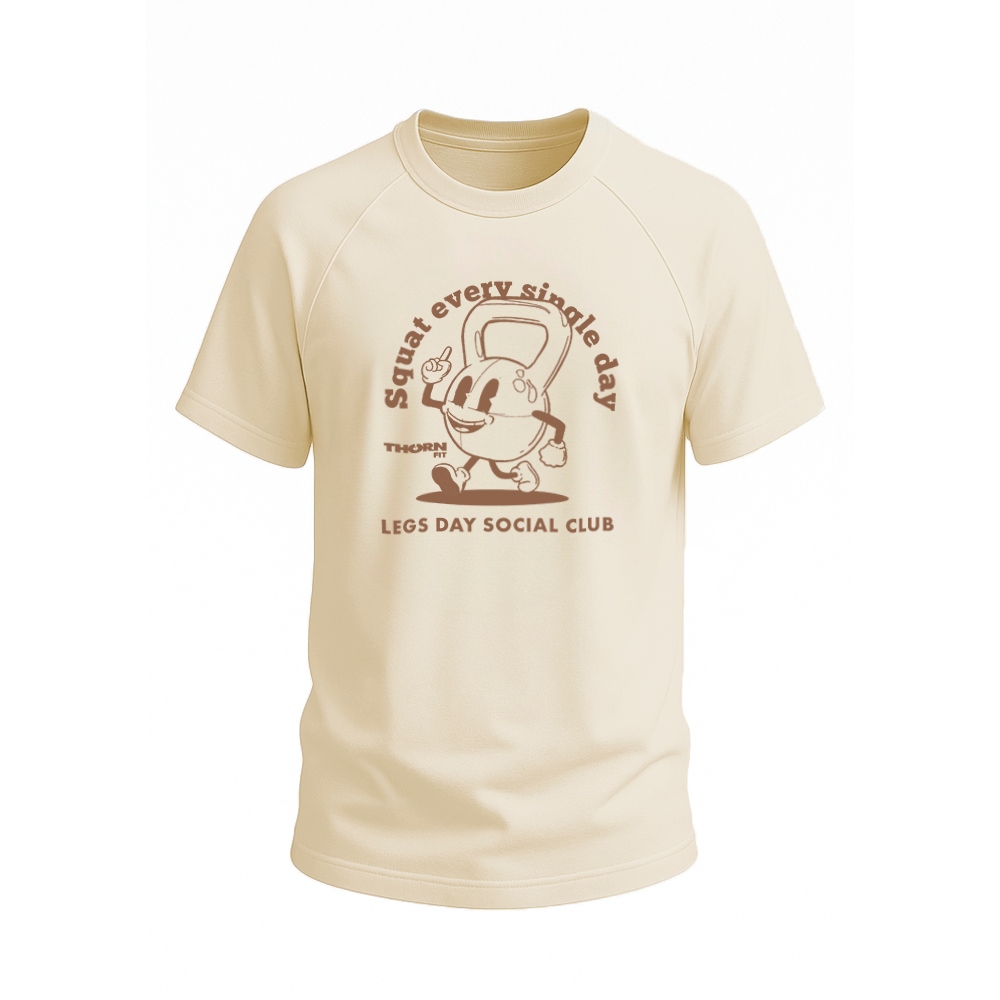 Koszulka z krótkim rękawem Thorn Fit T-shirt Squat Every Single Day beige S