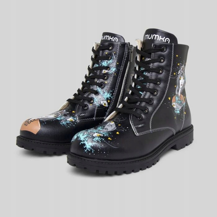 Veganské Kotníkové Boty Traperky Mumka Černé Moře 36