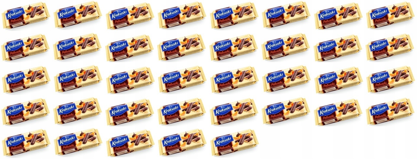 Levně 37 x 144 g Krakuski Tyčinky s pomerančovým želé v čokoládě Karton