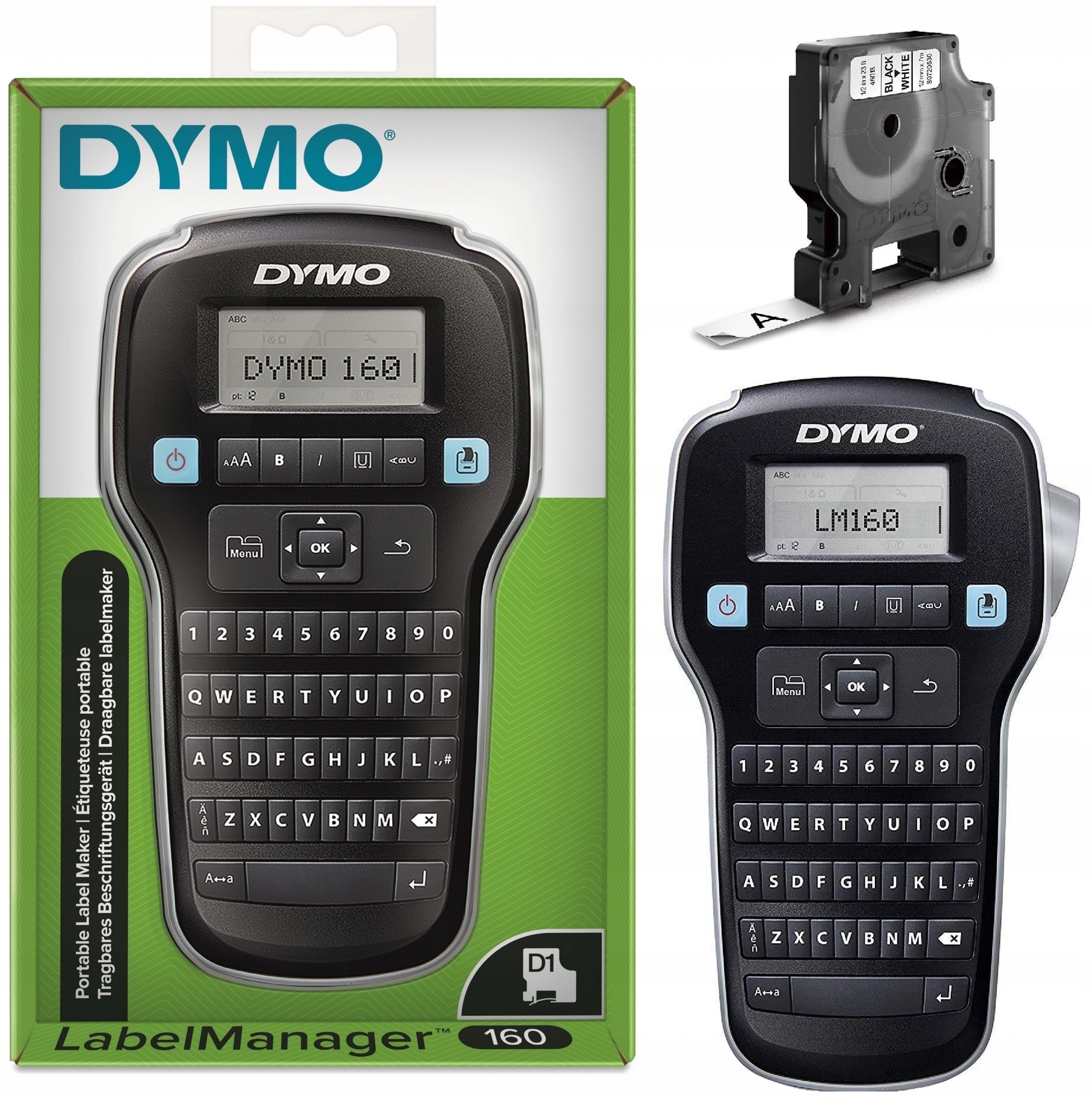 Drukarka etykiet Dymo LabelManager LM160 taśma D1