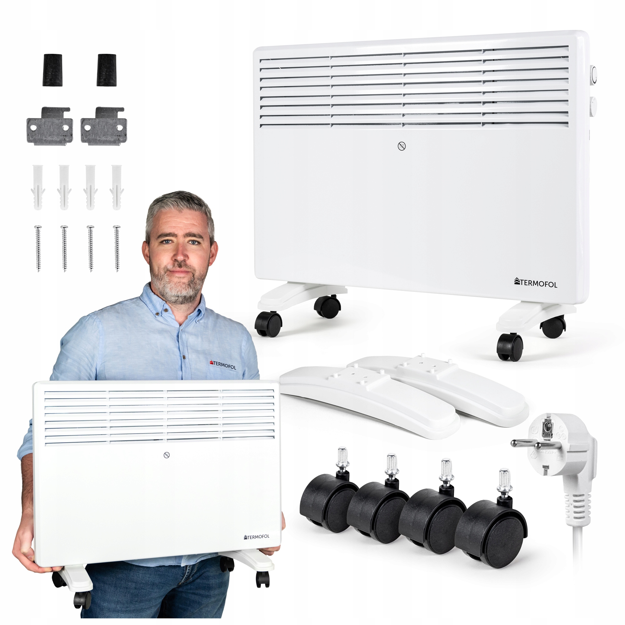 Elektrický Konvektorový Ohrievač 1500W S Nastaviteľnou Reguláciou
