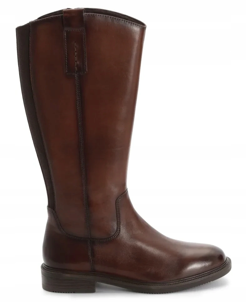 Dámské Zateplené Kozačky Hnědé Kožené Z Kůže Marco Tozzi 40