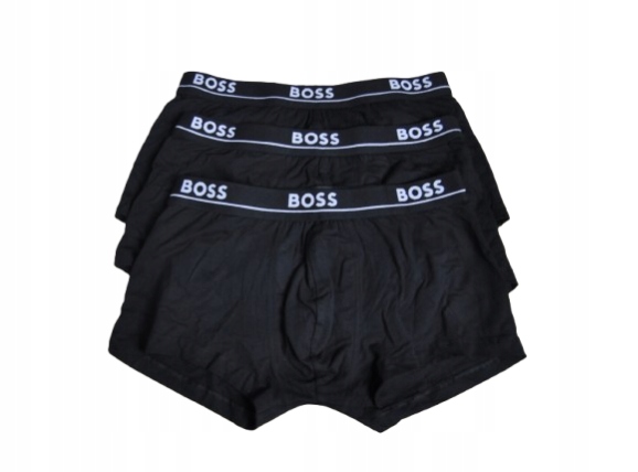 Boxerky Hugo Boss spodní prádlo 3-balení černé velikost S