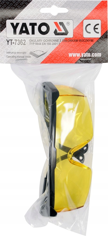YATO OKULARY OCHRONNE ŻÓŁTE TYP 9844 YT-7362 Marka Yato