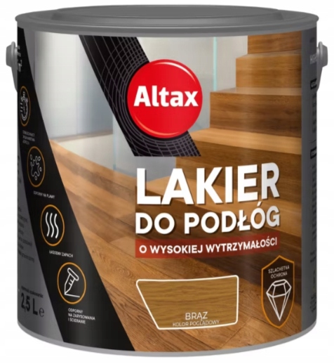 Altax Lak Na Podlahy S Vysokou Pevností 2,5 L Hnědý Polomatný