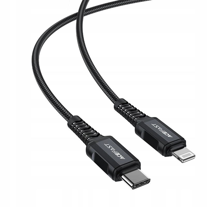 Kabel Acefast C4-01 Lightning Usb-c Pd 30W 3A 480Mb/s 1,8m czarny