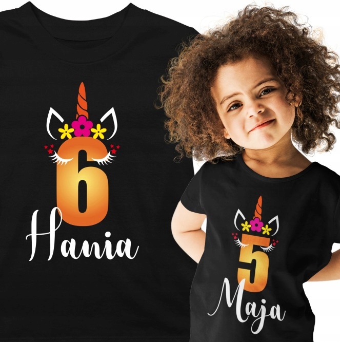 

Koszulka T-shirt Na 3 4 5 6 Urodziny Dowolne Imię