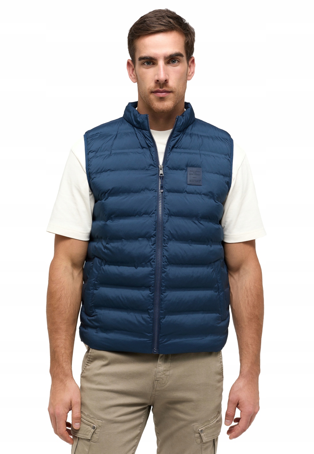 MUSTANG MĘSKI GRANATOWY BEZRĘKAWNIK PIKOWANA KAMIZELKA XL