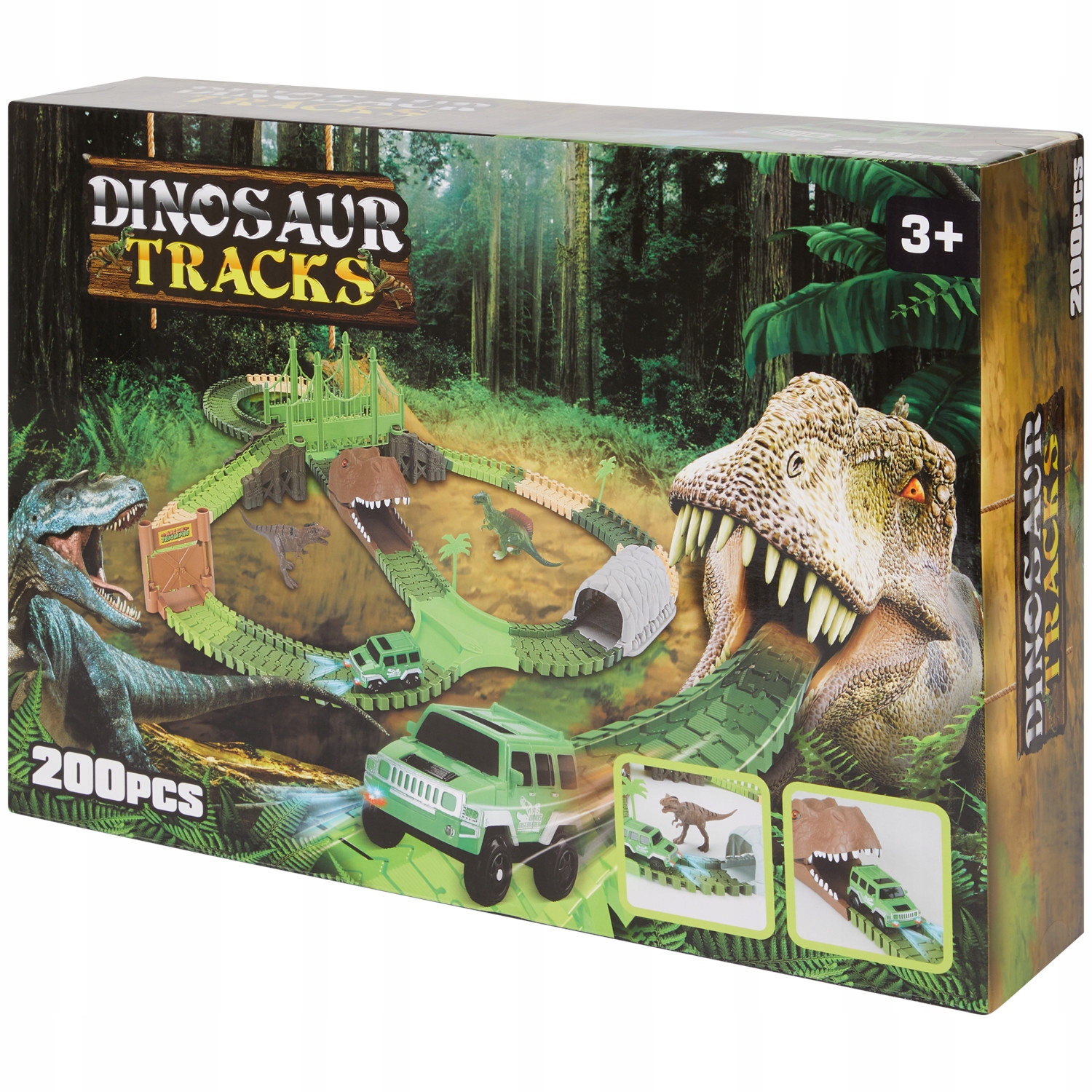 

Tor samochodowy Park Dinozaurów światła 200 elemen