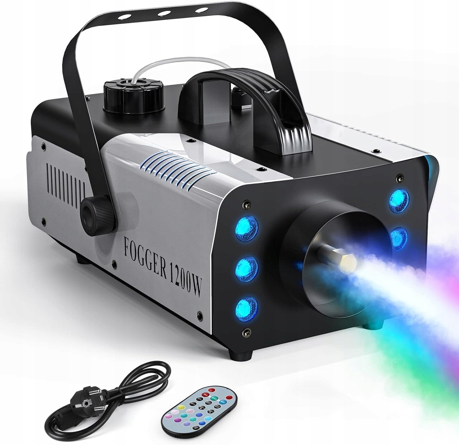 Výrobník mlhy UKing 1200 W – 6 Rgb Led diod, dálkové ovládání, nádrž 1 l