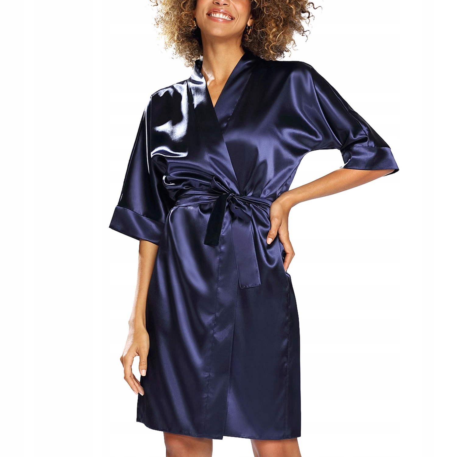 Dkaren 100 modrý Noční peniuar Župan L