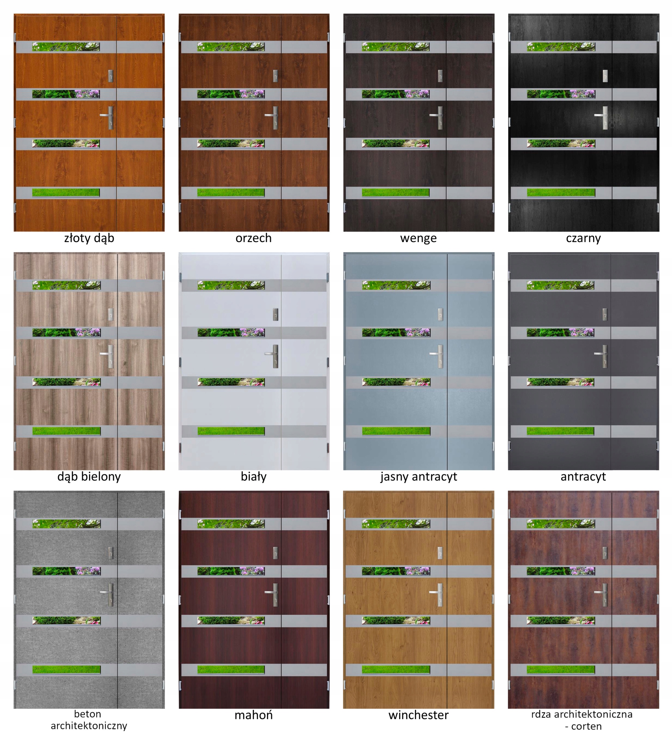 DRZWI ZEWNĘTRZNE DWUSKRZYDŁOWE 120, 130, 140 cm Marka inna