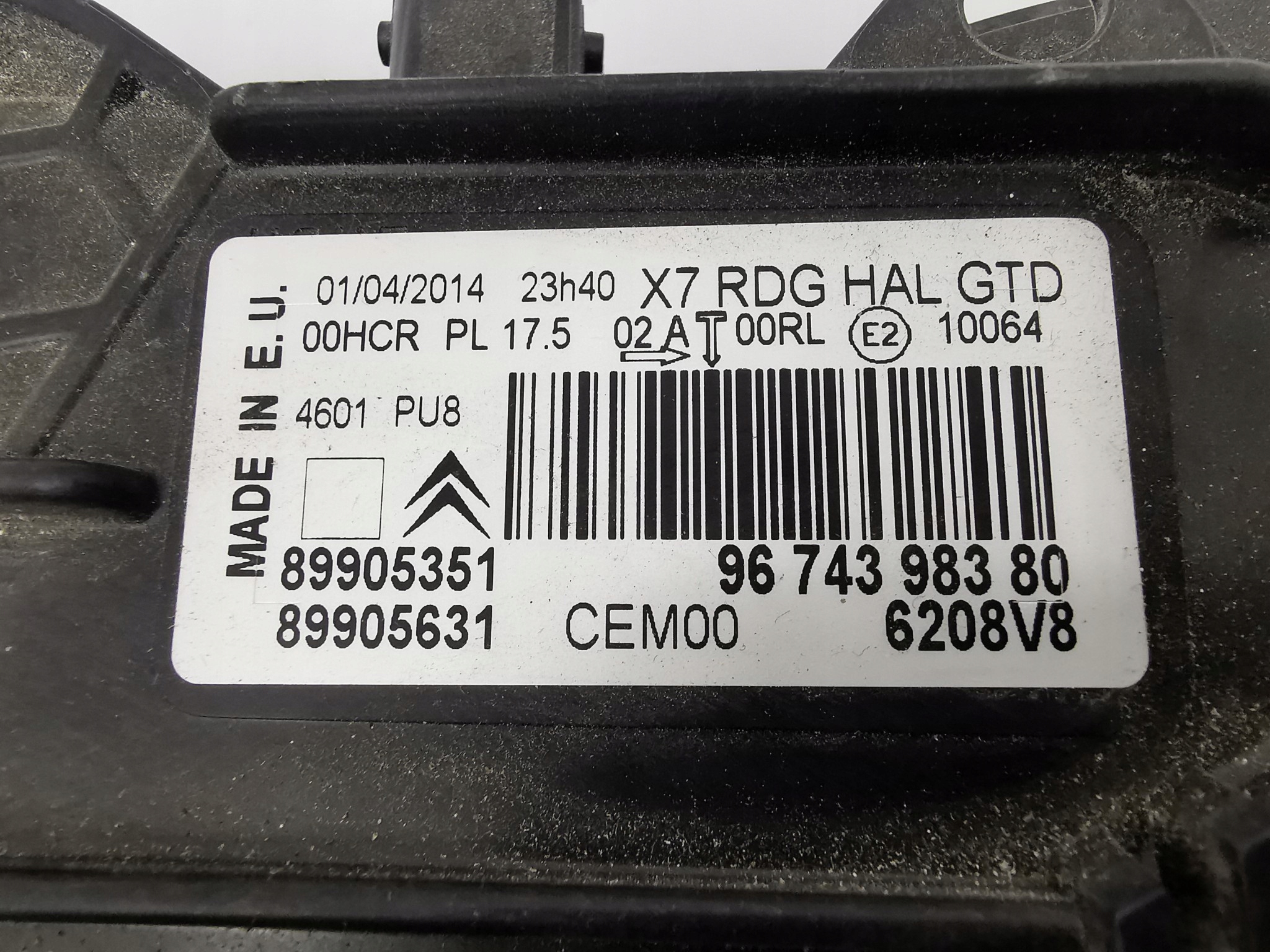light left front front LED CITROEN C5 III 89905351 6208V8